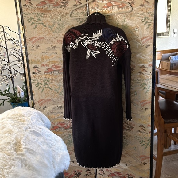 GUESS CARDIGAN EMBROIDERED COAT BLACK XS - Picture 2 of 12